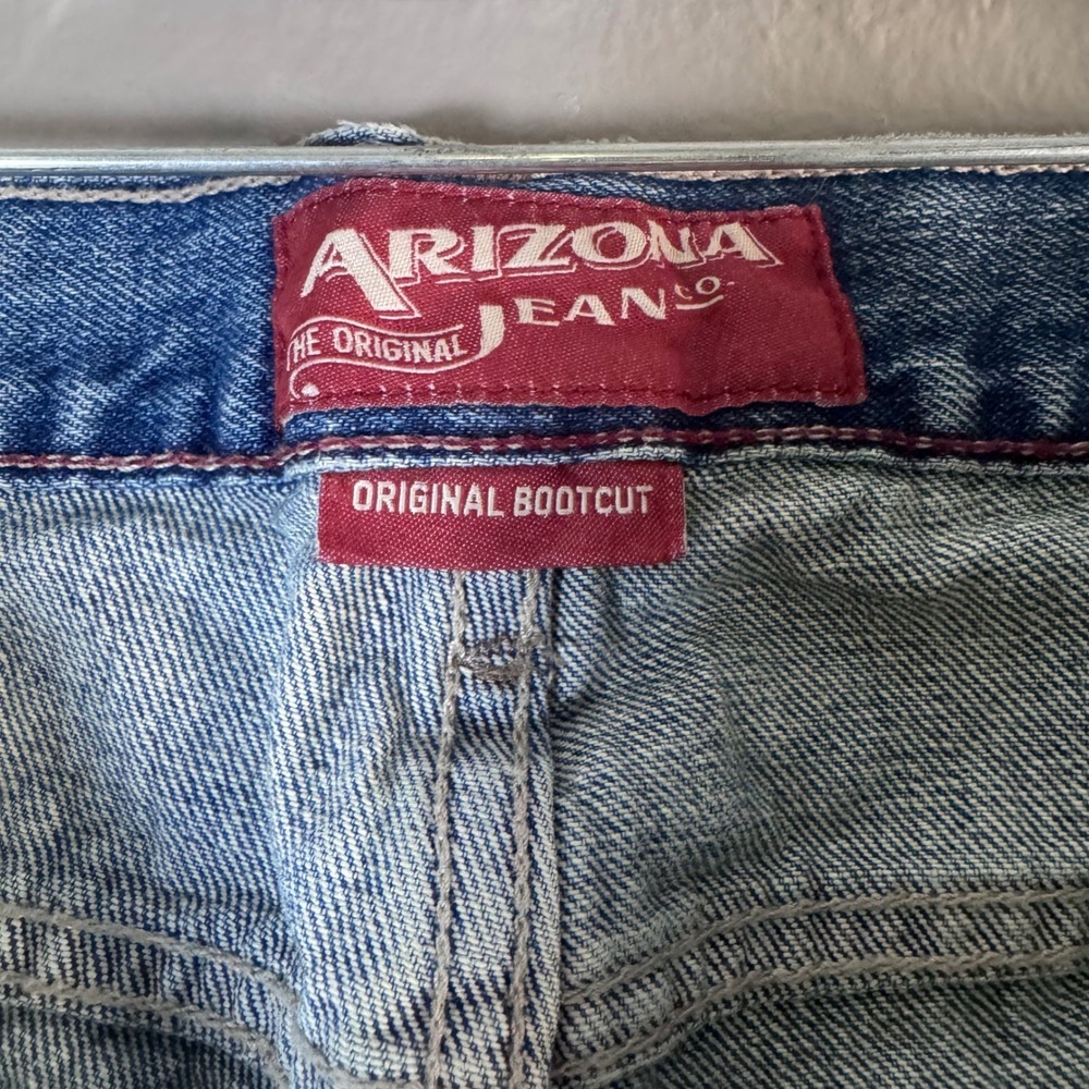 Arizona Jean Co Mens Original Bootcut Jeans 34x30 Medium Wash Blue 100% Cotton - Picture 5 of 7